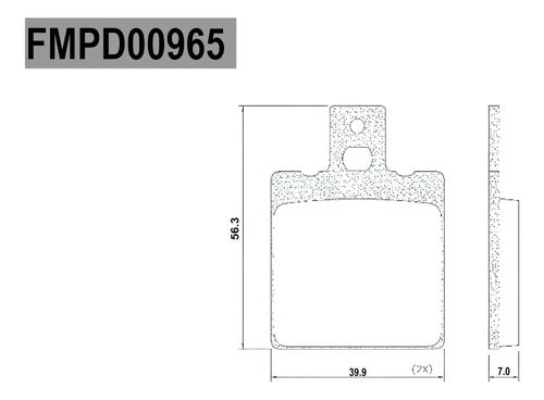 Frasle FA47 Brake Pad Cagiva Enduro 125 W8 Front Spot 3