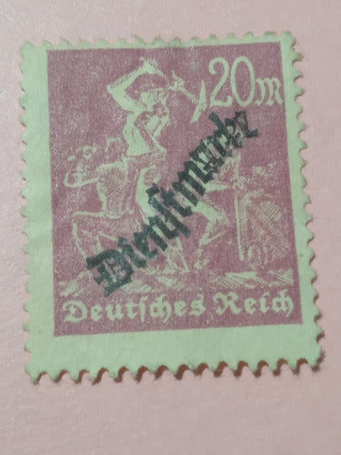 Germany Reich Service Mint 1923 Overprint Dienftmarke 1