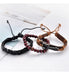 Burdah Braided Leather Bracelet Set with Guitar Beads 3 in 1 2