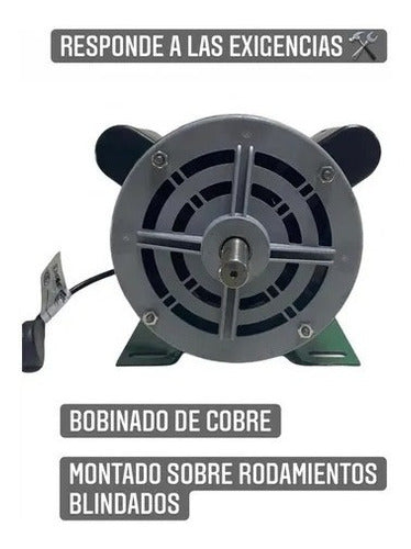 Motor Daf 1hp Para Hormigonera Trompito + Polea + Correa A33 5