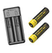 Cargador De Baterias Nitecore 2 Slot De Carga Ui2+2 Baterias 0