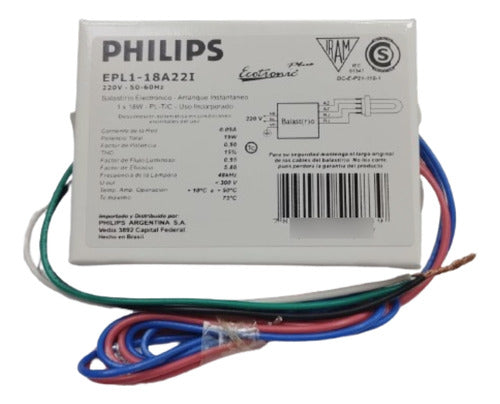 Philips Electronic Ballast 1x18W/19W PL-T/C for Dulux Lamps 0