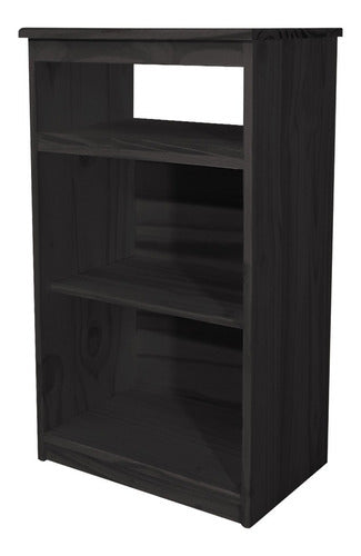 Sajo Modern Pine Bedside Table with Shelves 1