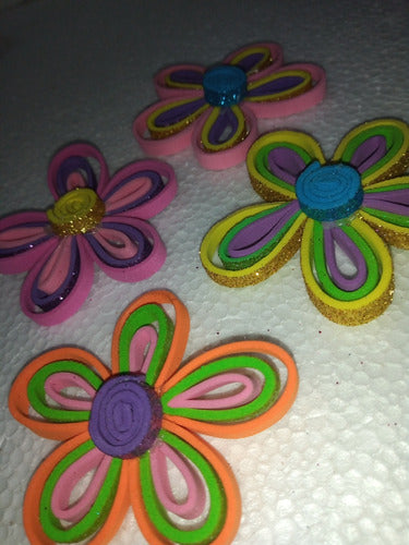 Decorative Flowers. Eva Foam Crafts X 10 Units 1