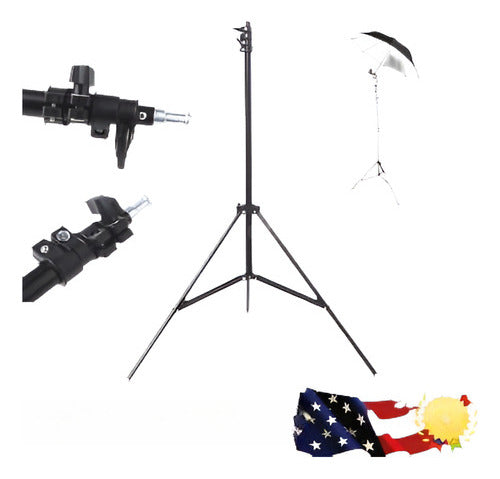 Lightweight Photography Studio Softbox Umbrella Video Tripod Stand - 6.56 Ft 0