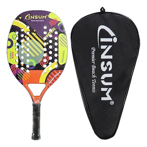 Insum Beach Tennis Racket Carbon Fiber Surface 0