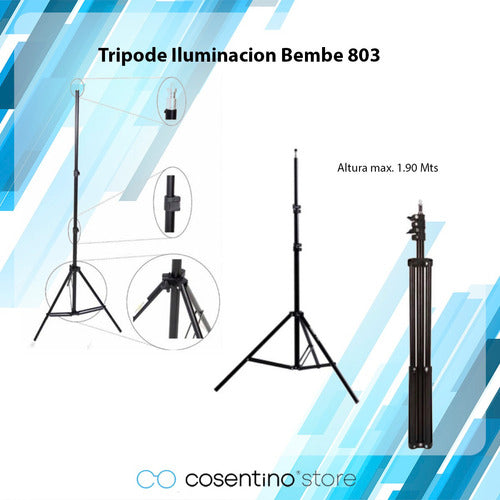 Bembe Tripod Lighting 1.80 Mts. 803s - p/ LED Lighting 3