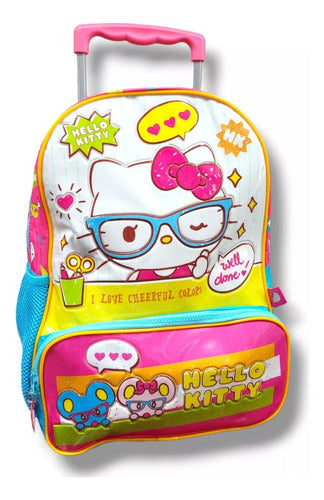 Wabro Hello Kitty Anime Original School Backpack with Trolley 16 L 0