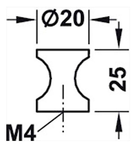 Manija Para Mueble Hafele Cromo Pulido 20mm 136.05.209 2