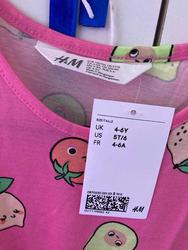 Pink H&M Girls Dress 4-6 Years with Tag 3