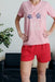Summer Sale Short Sleeve Striped Pajama Set by Bianca Secreta 1