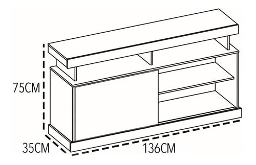 Modern TV Stand with Wheels for Smart LCD LED up to 55 Inches 5