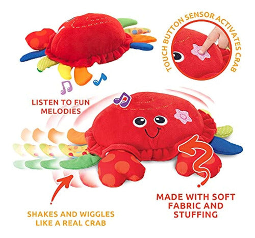 Kiddolab Musical Plush Crab Toy for Babies 1