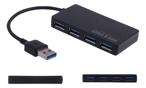 5gbps Super Alta Velocidad 4-puertos Usb 3.0 Hub Splitter Ad 0