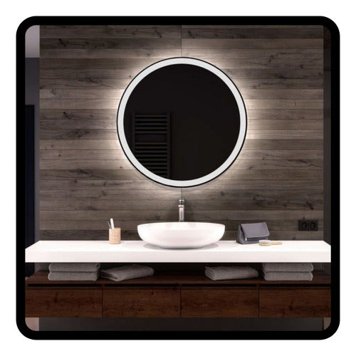 Deco Glass Round 60 Cm Led Frosted Mirror Bathroom Accessories 0