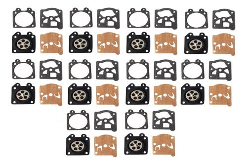 TECNOJARDIN X10 Carburetor Gaskets + Diaphragms for Chinese Chainsaws 38/45/52cc 0