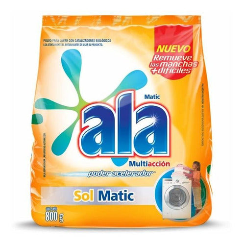 Ala Pack of 24 Units Matic Sol Powder Detergent 800g 0