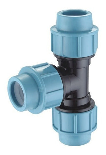 Compression Coupling Tee HDPE Polyethylene 110mm 0
