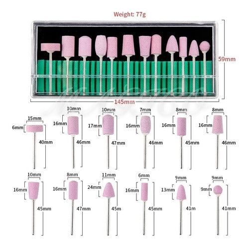 Beautifull Regalos Kit of 12 Nail Drill Bits 3