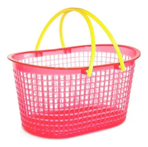 Oval Perforated Basket with Handle - Supermarket Colombraro 0