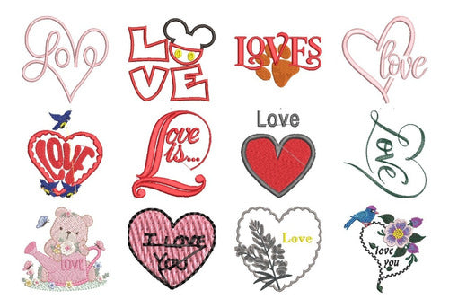 64 Designs Embroidery Machine Templates Love/Amor 2