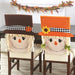 The Lakeside Collection Lakeside Autumn And Winter Holiday Scarecrow Dining Chair Covers - Set of 2 2