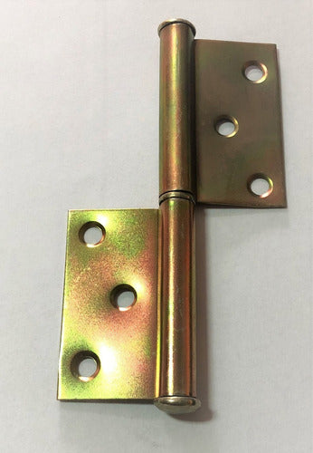 MR Reversible Carpenter Hinge Brushed Brass 2x3x1.5 1