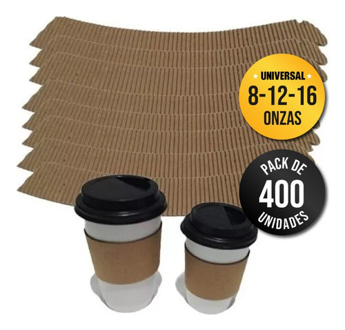 Universal Cardboard Cup Sleeves 8 12 and 16 oz X 400 1