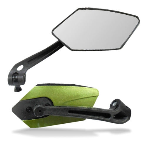 Power Maxx Super Sport Green Pentagonal Mirrors 0