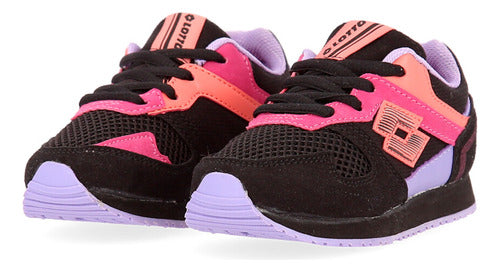 Lotto Zapatillas Runner Plus 95 Niña En Negro Y Rosa 5