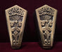 Pair of Embossed Bronze Casting Vases 18x11 for Cemetery 2