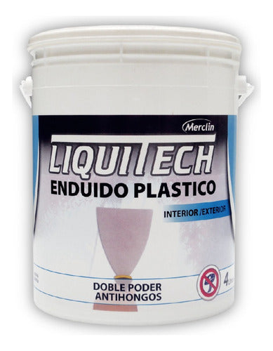 Merclin Enduido Plastico Interior Exterior Liquitech Antihongo 4lt 2