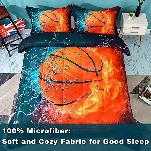 Andency Basketball Twin Comforter Set (66x90 Inches), 2 Piece 3