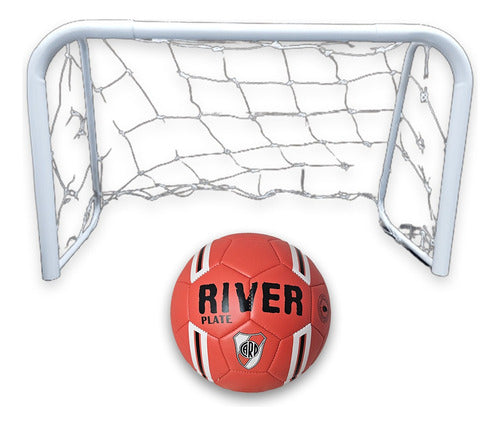 Rupor SRL Mini Soccer Goal Set with N5 River Plate Ball - Perfect Kids' Gift 0