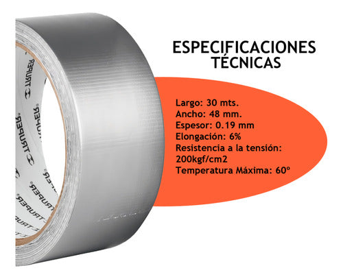 Truper Duct Tape 30 Mts Heat Resistant 2