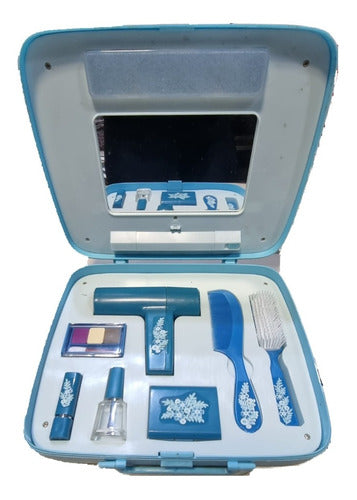 Retro Beauty Briefcase with Light Beauty Kit Jretro 0