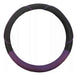 Iael Black and Violet Eco-Leather Steering Wheel Cover 0