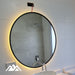 Round LED Light Mirror with PVC Frame 80cm 33