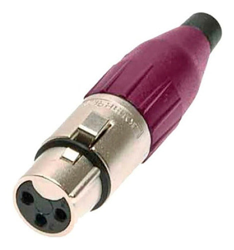 Amphenol Ficha XLR Hembra Cable Violeta AC3F-VIO 0