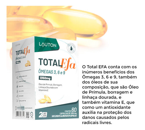 Total Efa Ômega 3, 6 E 9 Lauton 60 Cápsulas 0