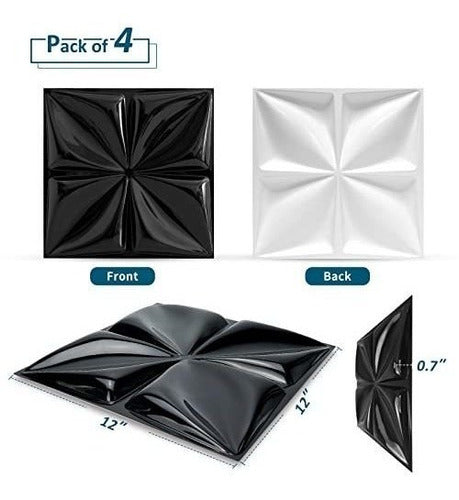 4 Panel Difusor De Sonido Acustico - Negros. 1