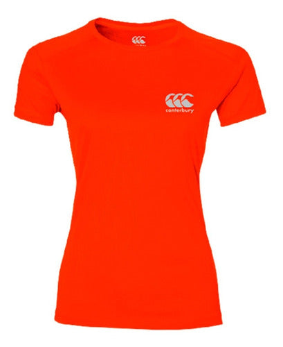 Canterbury Remera Running Mujer Mc Naranja Fluo Ras 0