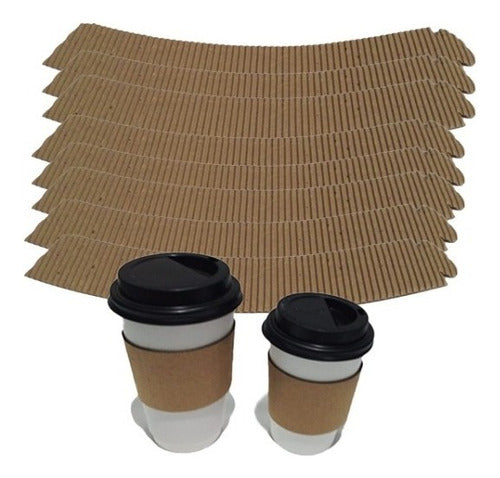 Universal Cardboard Sleeves for 8oz Coffee Cups x 100 Units 2
