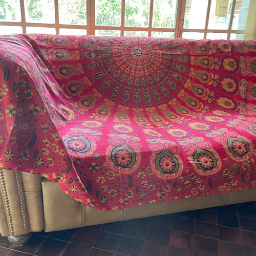 Indian Cotton 2.5-Plaza Bedspread Mandala Sofa Cover 2