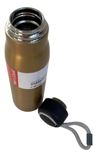 Generic Stainless Steel Double Layer Thermal Sports Bottle 500ml 2