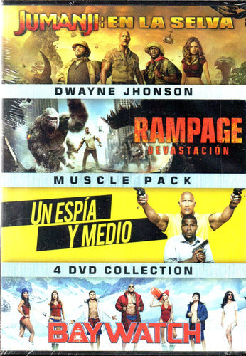 Dwayne Johnson Muscle Pack (4 DVD) - Nuevo Orig. Cerr. Mcbmi 0