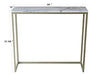 Tilly Lin Modern Accent Faux Marble Console Table, Gold Meta 2