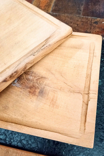 Set of 6 Handmade Second-Grade Carob Wood Combination Plates 30x20 cm 4