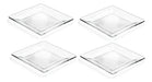 VICENTOLI Set of 4 Square Flat Plates - Durable Glass 0