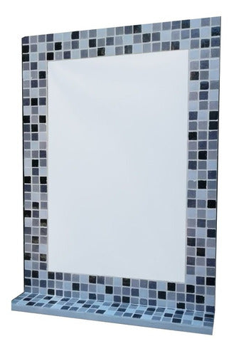 Venetian Mosaic Mirror 80x60 + Shelf. Bathroom Design and Decoration 0
